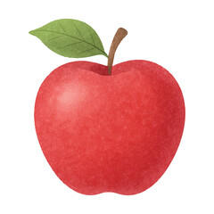 red apple on white background
