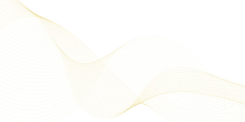 Abstract gold stripes wave line on transparent background Digital frequency track equalizer Stylized line art background. Vector illustration. Wave with lines created using blend tool Curved wavy line