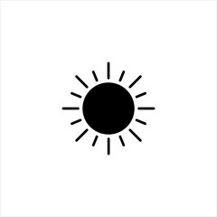 Summer sun icon. Sun for web icon. Solar isolated icon. Sun icon vector illustration icon