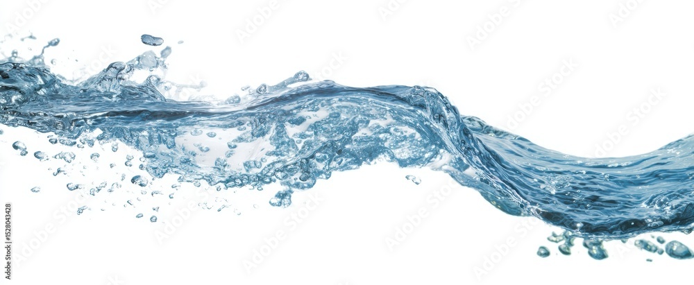 Poster the elegant flow of water creating dynamic splashes and ripples.