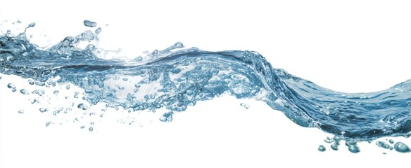 Fototapeta premium The elegant flow of water creating dynamic splashes and ripples.