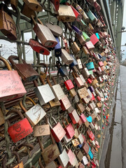 The lockbridge in Koln, Germany. November 28,  2022