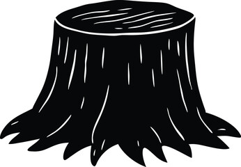 tree stump vector