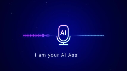 Smart AI voice recognition personal assistant technology concept, artificial intelligence chat app screen, deep learning text to speech generated, automated virtual business customer service support - Powered by Adobe