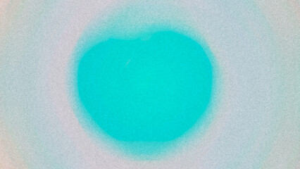 Abstract grainy background with cyan blue circle shape, soft pink and washed green color gradient, copy space. Digital noise effect, rough, grunge texture. Lo-fi nostalgia vintage 70s 80s retro design