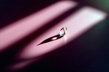Minimalist bird in light and shadow composition