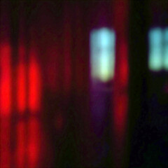 Abstract red and blue blurred light in dark room