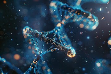 High Definition Picture of Dna Gene Background with Science Helix and Biotechnology