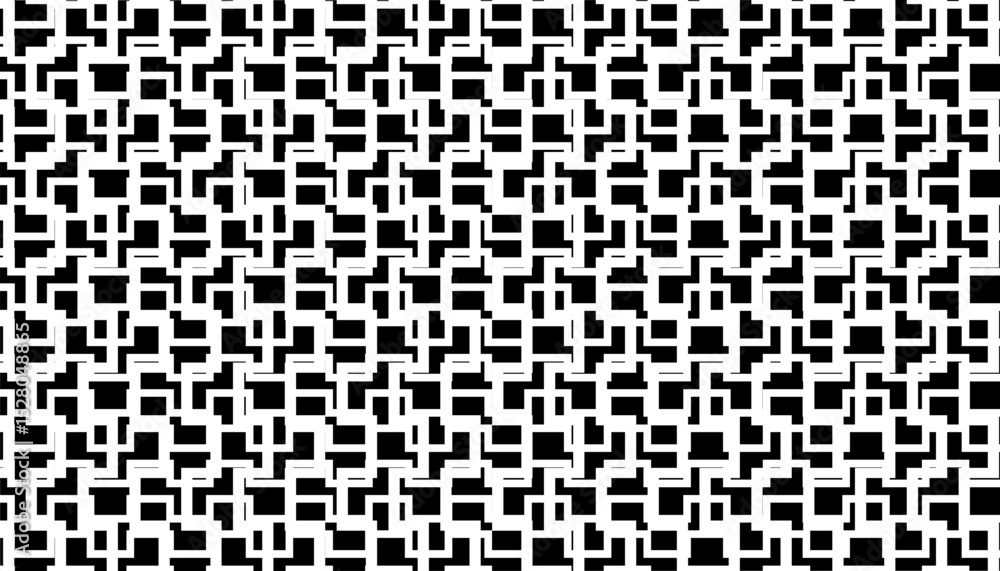 Poster black and white digital pattern for modern background and design element. vector format illustration