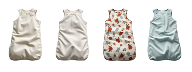 A set of three baby sleeping bags