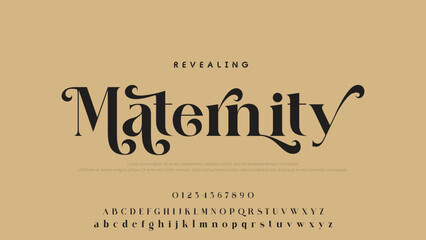 Beauty Luxury font alphabet logo. Typography beautiful fashion elegant classic letters serif italic fonts decorative wedding vintage font. vector illustration.