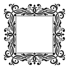 Floral decorative square fram...