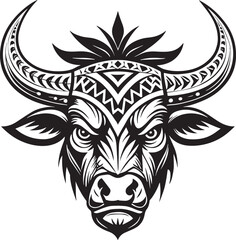 Obraz premium bull skull isolated on white background