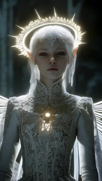 elf  dressed in a fashion dress