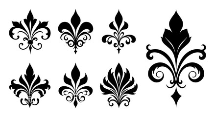 fleur de lis vector decorative collection