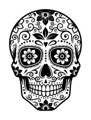 decorative sugar skull vector illustration