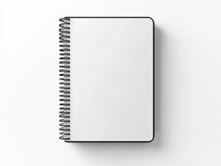 White spiral notebook mockup blank page for notes design