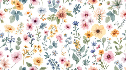 Flowers watercolor Background