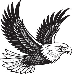 Obraz premium eagle with wings, eagle vector illustration isolated