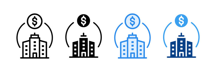 Commercial Corporate Icon Set Multiple Style Collection