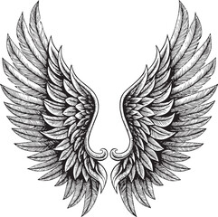 Obraz premium wings angle fly vector illustration