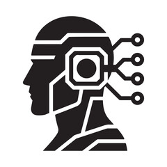 Ai robot with a vector style featuring technology and concept design elements