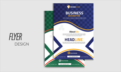 Modern and professional corporat flyer template design set, cover modern layout, flyer in A4 with colorful business proposal, business flyer and vector template design
