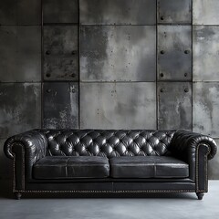 Decor Guide Combining Black Leather Sofa With Rustic Industrial Wall Trendy Urban Apartment Feel