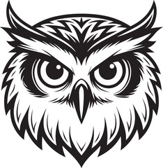 Obraz premium owl play with wings vector art pecha, owl mask, owl logo vector
