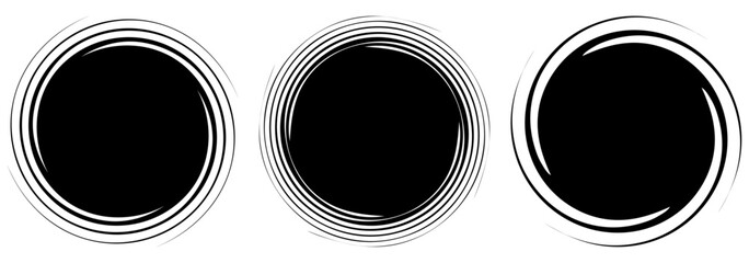 Brush circles vector template. Abstract Design Elements. Sale tags paint stamps. Vector illustration concept.