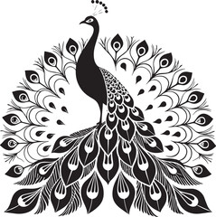 Fototapeta premium peacock feather vector illustration