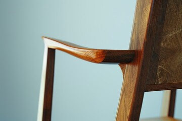 High Resolution Visual of a Chair That is Made of Wood and Has a White Background