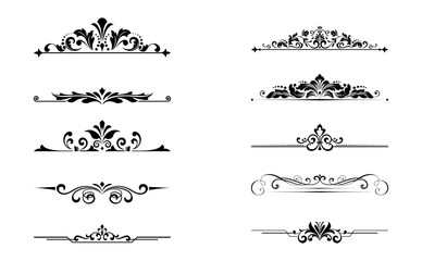 Vintage set. Floral elements for design monograms, invitations, frames, menus and labels. Graphic design of the website, cafes, boutiques, hotels, wedding invitations.