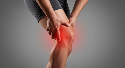 Person with knee pain, leg pain, injury