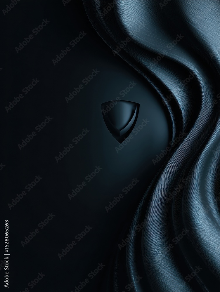 Aufkleber Icon Representing Anonymous Web Browsing on Dark Background With VPN Trail and Blank Space to the Right