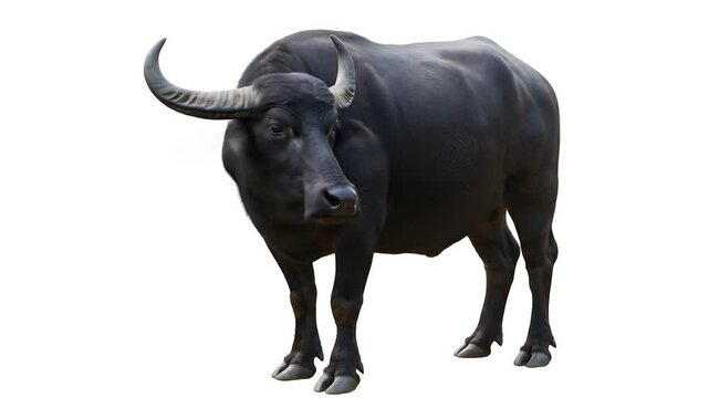 Black water buffalo portrait