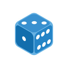 Dice flat vector illustration on a white background