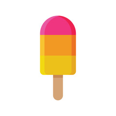 Popsicle flat vector illustration on a white background
