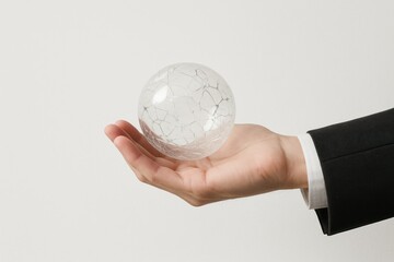 hand holding globe