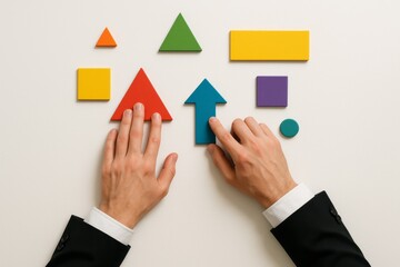 business people holding chart