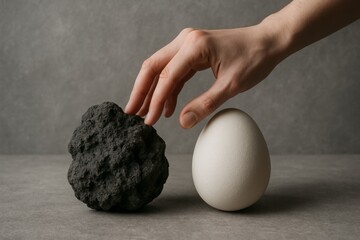 hand holding egg