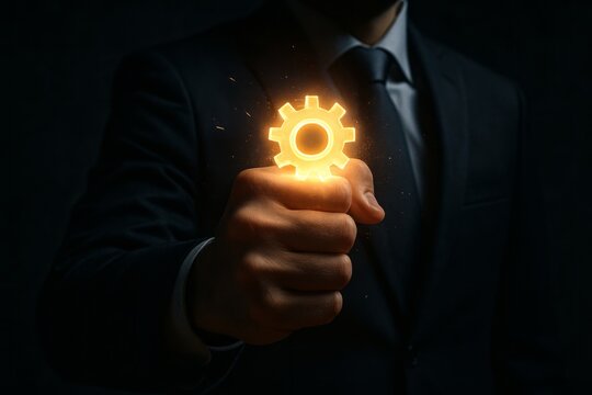 man holding a light bulb