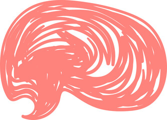 Naklejka premium Speech bubbles with crayon or chalk texture