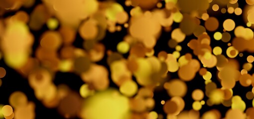 Abstract background with blurry golden lights. Perfect for festive designs.