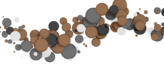 Cascading Celebration: Striking 3D Illustration Showcasing an Abundance of gold Confetti