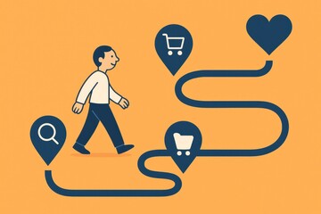 vector illustration of a man holding a lamp