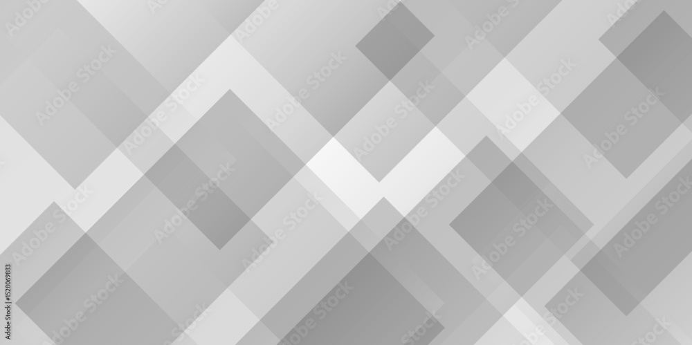 Poster modern abstract white background design with layers of textured white transparent material in triang