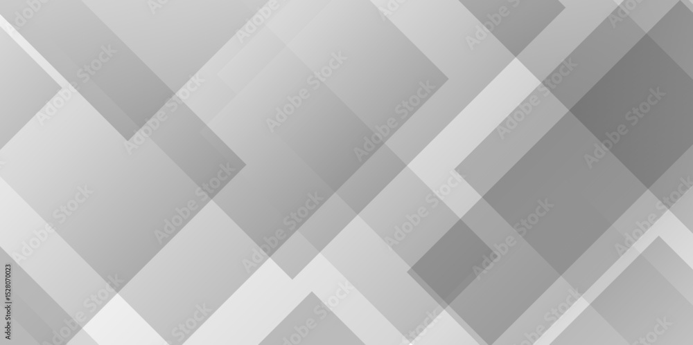 Poster abstract white and gray background design with layers of textured white transparent material in tria