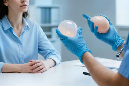 girl in clinic touches silicone breast implant concept chica en cl&iacute;nica toca implante mamario de silicona concepto une fille dans une clinique touche un implant mammaire silicone g&ouml;ğ&uuml;s meme estetiği