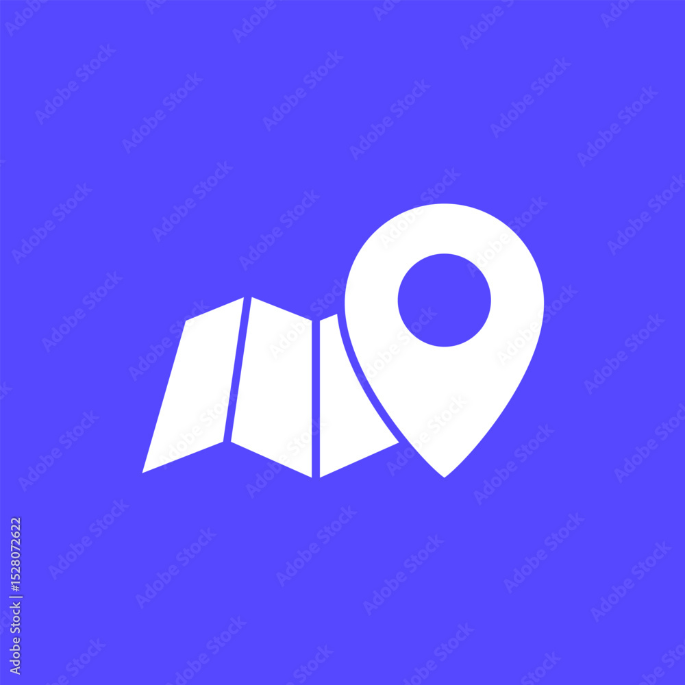 Poster map vector icon for apps and web